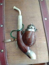 Pipe en bois bruyère et corne