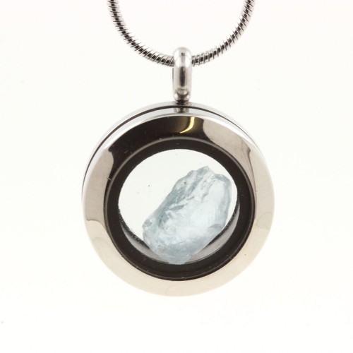 Necklace aquamarine raw - aquamarine,