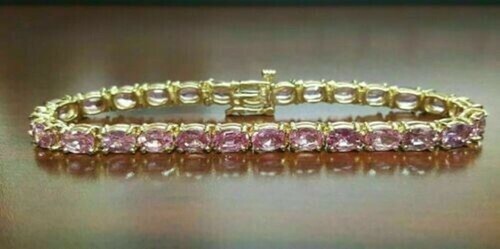 8ct ovale simulé - simulé, rose