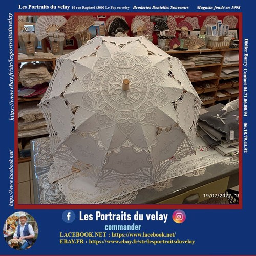 Ombrelle dentelle blanche