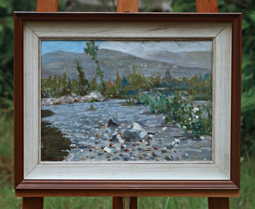Huile sur toile - huile,