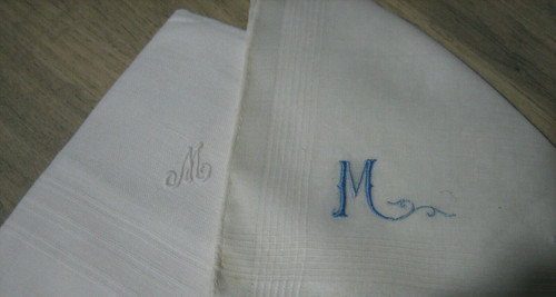 Mouchoir ancien coton - ancien, en
