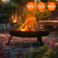 Brasero d'extérieur acier noir bol à feu barbecue foyer terrase taille à choisir