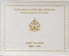 COFFRET EURO  BU VATICAN  SERIE COMPLETE 1C A  2 € SEDE  VACANTE   2005