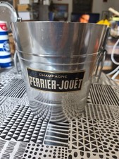 Seau à champagne publicitaire de Mellerio pour PERRIER -JOUET aluminium étrier