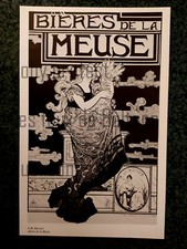BIERES DE LA MEUSE BASTARD GOLAY IRIS BLANC   ART NOUVEAU document photo 