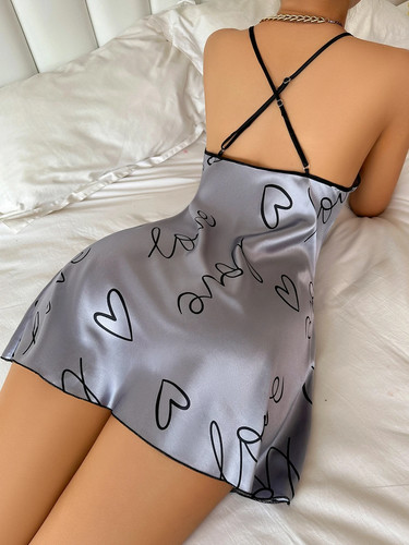 Robe nuit femme col rond