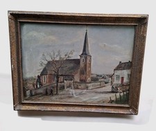 Ancienne peinture huile sur toile signée (à déchiffrer) – Old Signed Oil Paintin