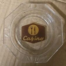 Ancien cendrier CASINO en verre Arcoroc