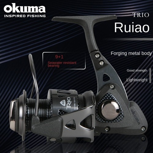 Okuma trio black - black, reel