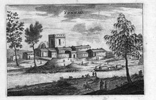 1680 - Tonnau Fluvial Bateau Sinkicien Palmiers Chine Asie Gravure En Cuivre