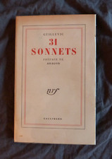 GUILLEVIC, "31 Sonnets", Préface de ARAGON, NRF Gallimard, Paris, 1954