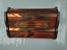 Boite Derouleur Bois & Cuivre (derouleur a essuie tout & papier alu