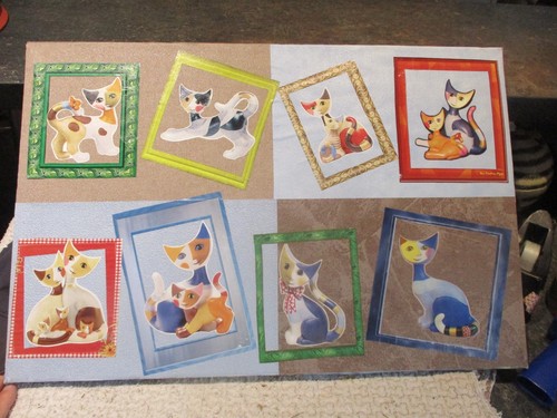 Tableau aux chat - collage, de
