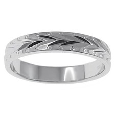 BAGUE ALLIANCE Homme en ARGENT