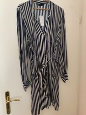 Robe chemise rayée bleu