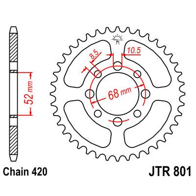 Sprockets anneau - jt,