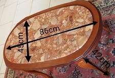 Table basse en marbre avec pieds laiton vintage