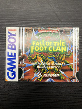 NOTICE SEULE Turtles Fall of the Foot Clan GameBoy GB Game boy