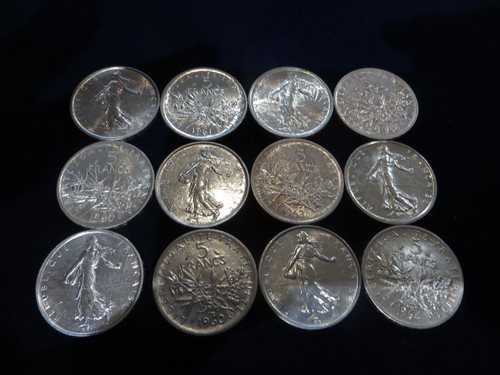 Lot pièces 5 francs - 12,