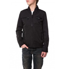 C - Blouson Multi Matières Fantaisie Noir Modèle Bounty JR Teddy Smith T 14 Ans