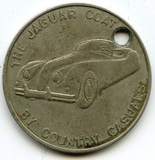 Manteau Jaguar Par Country Casuals Médaille Token Publicité Automobile - K429