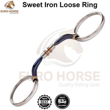 Embout à anneau lâche Western Horse bleu fer doux rouleau en cuivre embout...