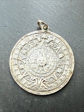 Ancien Pendentif Argent Massif 925 Créateur Breloque Art deco Nouveau Mexique 