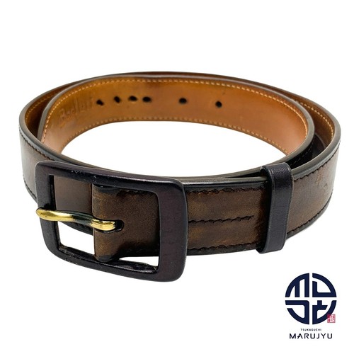 Berluti brown leather belt - brown,