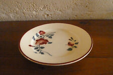 Assiette Badonviller France modèle Les roses, French vintage plate