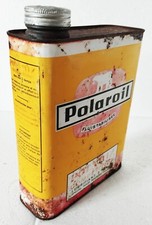 Ancien bidon d'huile POLAROIL, collection Motoir oil automobile, 2L empty