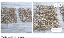  en lanieres de cuirs de multiple couleur donnant une idée générale de beige 