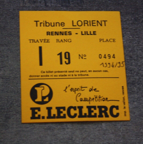 Ticket stade rennais rennes - stade,