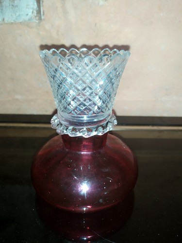 Ancien vase cristal double - vase,