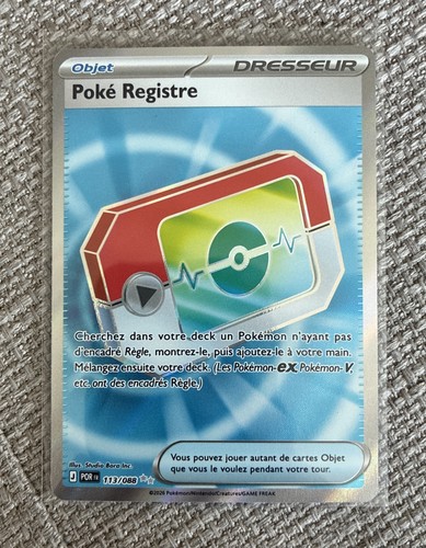 Carte pokémon poké registre - pokémon,