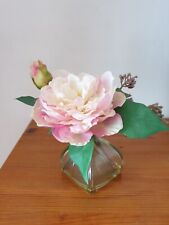 Vase SIA avec fleurs artificielles pivoine et rose 22 cm