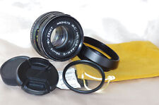 SUPERBE objectif M42 58mm f2 HELIOS 44M-6, bouchon, filtre, pare-soleil, housse