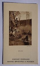 ANCIEN MENU Cacao Chouao MARIE BRIZARD & ROGER Gray Bat-l'eau Chasse à courre
