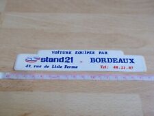 Autocollant STAND 21 BORDEAUX