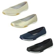 Ballerines En Cuir Pour Femmes À Enfiler Décontractées 'F8R0573'