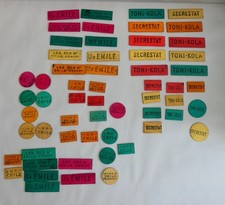 lot de 58 jetons publicitaires en bois Toni Kola, Emile Pernot