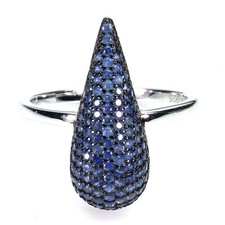 925 bague argent - 925, saphir