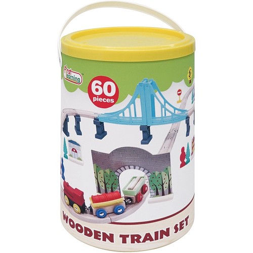 Baril train bois pièces - train, 60