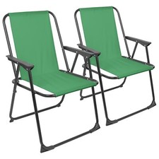 2x Noir Mat/Vert Chaise de