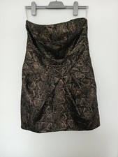 Mini robe noire dorée Karen Millen UK 12 US 8