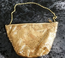 jolie bourse petit sac, de style vintage dorée à sequins / Neuve