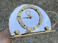 ⭐️ ANTIQUE CLOCK SMITHS 1930 PINK GLASS ANCIENNE PENDULE HORLOGE SMITHS ART DECO