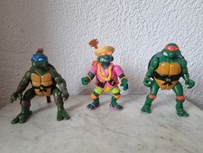 Lot 3 Figurines Tortues Ninja Beachcombin Mike TMNT Vintage Playmates 1992