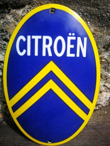 Plaque émaillée citroen - émaillée,