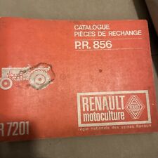 Renault MotoCulture Catalogue pieces Rechanges Detachees PR 856 Parts List